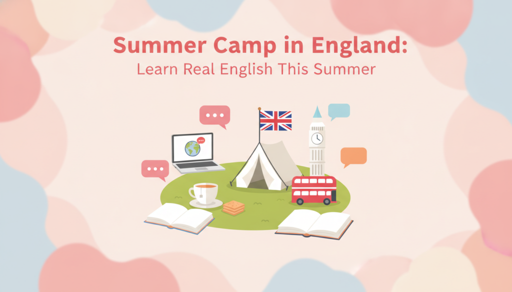Jóvenes estudiantes disfrutan aprendiendo inglés en campamento verano Inglaterra